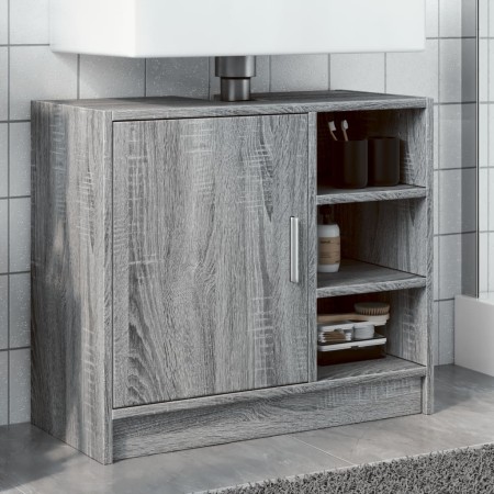 Waschbeckenunterschrank aus Sonoma-Eichenholz 63x29x55 cm in Grau. von , Badezimmermöbel - Ref: Foro24-848134, Preis: 61,99 €...