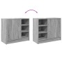 Waschbeckenunterschrank aus Sonoma-Eichenholz 63x29x55 cm in Grau. von , Badezimmermöbel - Ref: Foro24-848134, Preis: 62,38 €...