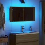 Armario y espejo LED madera ingeniería roble Sonoma 90x12x45 cm de , Tocadores de baño - Ref: Foro24-849643, Precio: 58,14 €,...