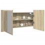 LED oak Sonoma engineered wood wardrobe and mirror 90x12x45 cm by , bathroom vanities - Ref: Foro24-849643, Price: 58,18 €, D...