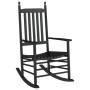 2 rocking chairs, 1 folding table made of solid black poplar wood by , Rocking chairs - Ref: Foro24-3281590, Price: 209,99 €,...