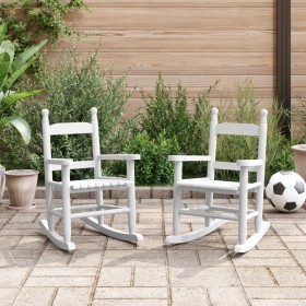 Rocking chairs for children, 2 units, solid white poplar wood by , Rocking chairs - Ref: Foro24-3281600, Price: 76,08 €, Disc...