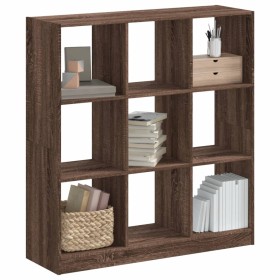 Engineered wood brown oak bookshelf 102x32x108 cm by , Bookcases and shelves - Ref: Foro24-3307843, Price: 110,15 €, Discount: %