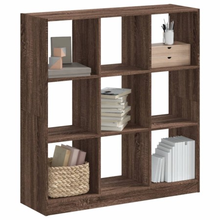 Engineered wood brown oak bookshelf 102x32x108 cm by , Bookcases and shelves - Ref: Foro24-3307843, Price: 110,15 €, Discount: %