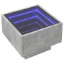 Mesa auxiliar y LED madera ingeniería gris hormigón 40x40x30cm de , Mesas de centro - Ref: Foro24-847500, Precio: 75,17 €, De...