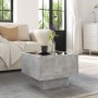 Side table with gray concrete and engineered wood LED 40x40x30cm by , Coffee table - Ref: Foro24-847500, Price: 75,17 €, Disc...