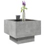 Side table with gray concrete and engineered wood LED 40x40x30cm by , Coffee table - Ref: Foro24-847500, Price: 75,17 €, Disc...