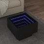 Mesa auxiliar con luz LED madera ingeniería negro 40x40x30 cm de , Mesas de centro - Ref: Foro24-847498, Precio: 89,78 €, Des...