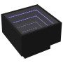 Mesa auxiliar con luz LED madera ingeniería negro 40x40x30 cm de , Mesas de centro - Ref: Foro24-847498, Precio: 89,78 €, Des...