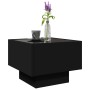 Mesa auxiliar con luz LED madera ingeniería negro 40x40x30 cm de , Mesas de centro - Ref: Foro24-847498, Precio: 89,78 €, Des...