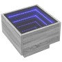 Mesa auxiliar con LED madera ingeniería gris Sonoma 40x40x30cm de , Mesas de centro - Ref: Foro24-847502, Precio: 77,65 €, De...