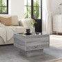 Side table with LED, engineered wood, Sonoma gray, 40x40x30cm by , Coffee table - Ref: Foro24-847502, Price: 77,99 €, Discoun...