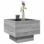 Side table with LED, engineered wood, Sonoma gray, 40x40x30cm by , Coffee table - Ref: Foro24-847502, Price: 77,99 €, Discoun...