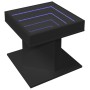 Mesa de centro con luz LED madera ingeniería negra 50x50x45 cm de , Mesas de centro - Ref: Foro24-847561, Precio: 112,88 €, D...