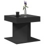 Mesa de centro con luz LED madera ingeniería negra 50x50x45 cm de , Mesas de centro - Ref: Foro24-847561, Precio: 112,88 €, D...