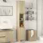 Armario de baño madera contrachapada roble Sonoma 30x30x190 cm de , Tocadores de baño - Ref: Foro24-849657, Precio: 84,46 €, ...