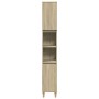 Armario de baño madera contrachapada roble Sonoma 30x30x190 cm de , Tocadores de baño - Ref: Foro24-849657, Precio: 84,46 €, ...