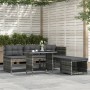 4-piece garden dining set with gray PE rattan cushions by vidaXL, Garden sets - Ref: Foro24-311914, Price: 248,86 €, Discount: %