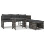 4-piece garden dining set with gray PE rattan cushions by vidaXL, Garden sets - Ref: Foro24-311914, Price: 248,86 €, Discount: %