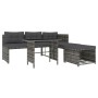 4-piece garden dining set with gray PE rattan cushions by vidaXL, Garden sets - Ref: Foro24-311914, Price: 248,86 €, Discount: %