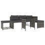 4-piece garden dining set with gray PE rattan cushions by vidaXL, Garden sets - Ref: Foro24-311914, Price: 248,86 €, Discount: %