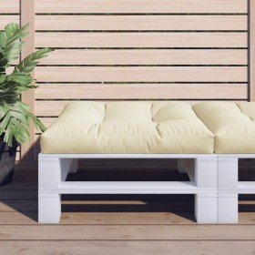 Cushion for pallet sofa cream fabric 70x70x12 cm by , Cushions for chairs and sofas - Ref: Foro24-360471, Price: 35,85 €, Dis...