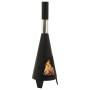 Estufa de jardín con atizador acero 38x38x122 cm de vidaXL, Chimeneas - Ref: Foro24-313355, Precio: 74,50 €, Descuento: %