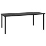 Mesa de jardín de acero negra 190x90x74 cm de vidaXL, Mesas de jardín - Ref: Foro24-313095, Precio: 213,61 €, Descuento: %