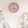 Reloj de pared poliestireno y cristal rosa Ø25,5 cm de , Relojes de pared - Ref: Foro24-4008399, Precio: 17,48 €, Descuento: %