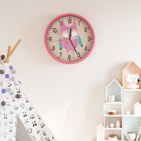 Wall clock made of polystyrene and pink glass Ø25.5 cm by , Wall clocks - Ref: Foro24-4008399, Price: 19,99 €, Discount: %