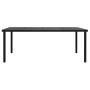 Mesa de jardín de acero negra 190x90x74 cm de vidaXL, Mesas de jardín - Ref: Foro24-313095, Precio: 213,61 €, Descuento: %