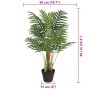 Künstliche Palme mit 3 grünen PP-Stämmen, 85 cm. von , Bäume - Ref: Foro24-4010673, Preis: 46,32 €, Rabatt: %