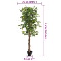 Artificial lemon tree with 3 green PP trunks 180 cm by , Trees - Ref: Foro24-4010678, Price: 116,04 €, Discount: %