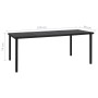 Black steel garden table 190x90x74 cm by vidaXL, Garden tables - Ref: Foro24-313095, Price: 213,61 €, Discount: %