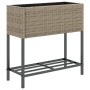 Planter boxes with shelf 2 units synthetic rattan gray 70x28x70 cm by , Pots and planters - Ref: Foro24-3210512, Price: 103,6...