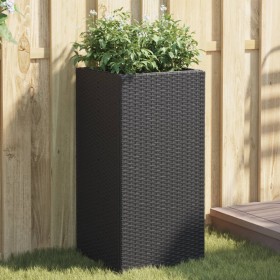 Pflanzkübel 2 Stück aus schwarzem synthetischem Rattan 40x40x80 cm von , Töpfe und Pflanzgefäße - Ref: Foro24-3210519, Preis:...