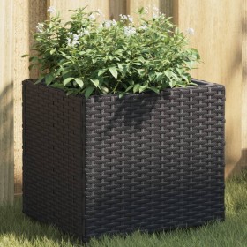 2 black synthetic rattan planters 36x30x32 cm by , Pots and planters - Ref: Foro24-3210531, Price: 64,18 €, Discount: %