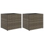 2 synthetic rattan gray planters 36x30x32 cm by , Pots and planters - Ref: Foro24-3210533, Price: 64,18 €, Discount: %