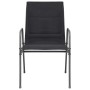 Stackable garden chairs, 2 units, black steel and textilene by vidaXL, Garden chairs - Ref: Foro24-313072, Price: 102,95 €, D...