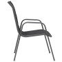 Stackable garden chairs, 2 units, black steel and textilene by vidaXL, Garden chairs - Ref: Foro24-313072, Price: 102,95 €, D...