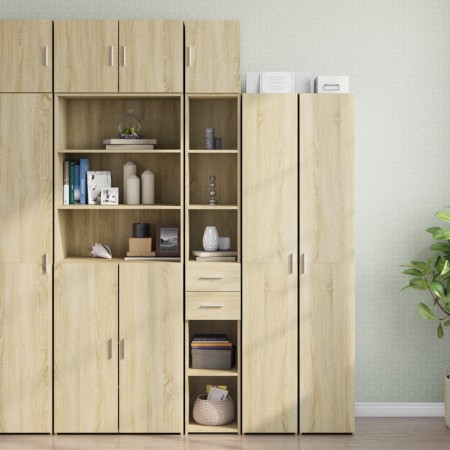 Narrow engineered wood wardrobe in Sonoma oak, 30x42.5x225 cm by , Sideboards - Ref: Foro24-3281268, Price: 131,12 €, Discoun...