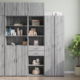 Narrow Sonoma grey engineered wood wardrobe 50x42.5x225 cm by , Sideboards - Ref: Foro24-3281313, Price: 180,99 €, Discount: %