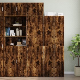 Narrow smoked oak engineered wood wardrobe 50x42.5x225 cm by , Sideboards - Ref: Foro24-3281305, Price: 195,99 €, Discount: %