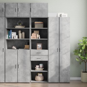 Narrow engineered wood wardrobe in gray concrete, 50x42.5x225 cm by , Sideboards - Ref: Foro24-3281311, Price: 176,49 €, Disc...