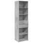 Narrow engineered wood wardrobe in gray concrete, 50x42.5x225 cm by , Sideboards - Ref: Foro24-3281311, Price: 176,49 €, Disc...