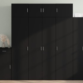 Engineered wood black wardrobe 80x42.5x225 cm by , Sideboards - Ref: Foro24-3281351, Price: 243,99 €, Discount: %