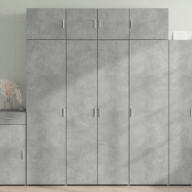 Engineered wood wardrobe in concrete gray, 80x42.5x225 cm by , Sideboards - Ref: Foro24-3281353, Price: 245,12 €, Discount: %