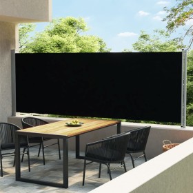 Retractable side awning for patio black 600x160 cm by vidaXL, Umbrellas - Ref: Foro24-313375, Price: 102,66 €, Discount: %