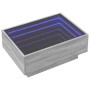 Mesa de centro y LED madera ingeniería gris Sonoma 70x50x30 cm de , Mesas de centro - Ref: Foro24-847516, Precio: 140,72 €, D...