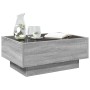 Mesa de centro y LED madera ingeniería gris Sonoma 70x50x30 cm de , Mesas de centro - Ref: Foro24-847516, Precio: 140,72 €, D...